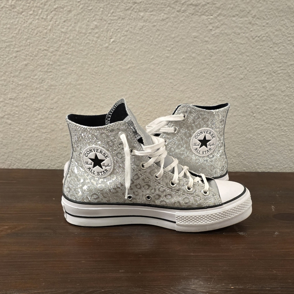 Silver Converse Platforms